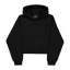 Rhinestone World Logo Hoodie Women - black