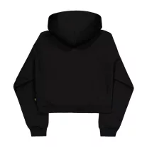 Rhinestone World Logo Hoodie Women - black