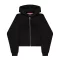 Rhinestone World Zip Hoodie Women - black