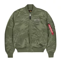 MA-1 VF Embroidery Back Bomber Jacket - sage green