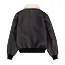 B-15-3 Faux Leather Bomber Jacket - black B-15-3 Faux Leather Bomber Jacket - black