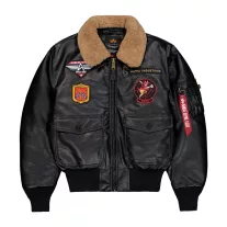 MA-1 VF Embroidery Back Bomber Jacket - black