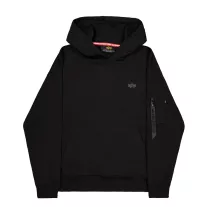 Dye To Match Mid Logo Hoodie - black