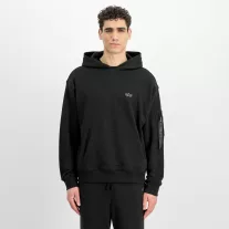 Dye To Match Mid Logo Hoodie - black