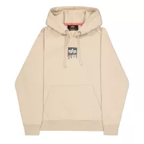 Dripping Camo Print Hoodie - organic beige