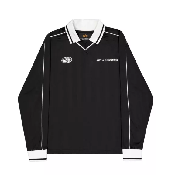 Track Tricot Polo Longsleeve - black Track Tricot Polo Longsleeve - black