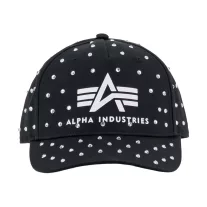 Rhinestone Logo Cap Women - black