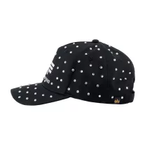 Rhinestone Logo Cap Women - black