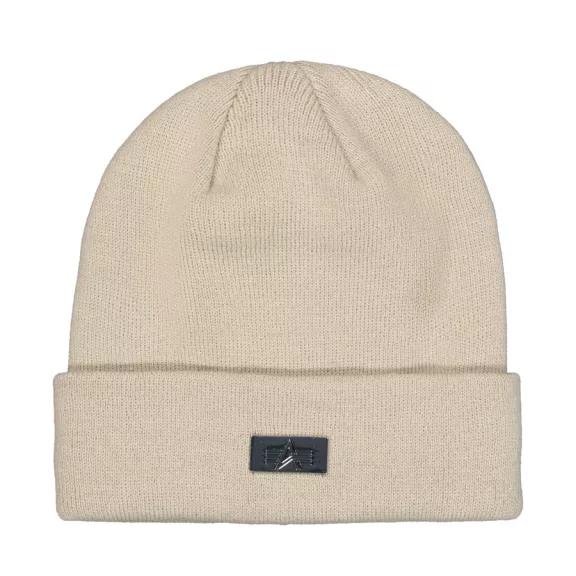 Metal Label Beanie - organic beige Metal Label Beanie - organic beige