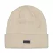 Metal Label Beanie - organic beige