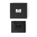 Leather Billfold Wallet With Gift Box Black - black Leather Billfold Wallet With Gift Box Black - black
