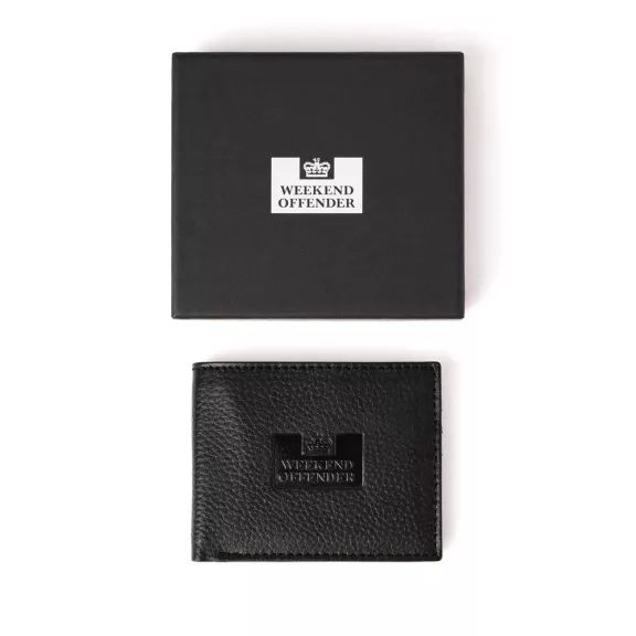 Leather Billfold Wallet With Gift Box Black - black