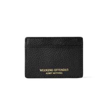 Leather Card Holder With Gift Box - Black