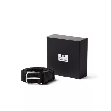 Boxed Woven Belt - Black