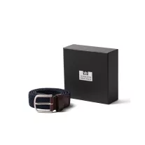 Boxed Woven Belt - Navy