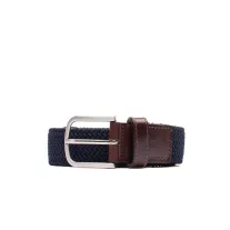 Boxed Woven Belt - Navy