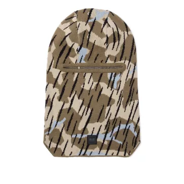 Oden Camo Rib Knit Balaclava - Tobacco Brown