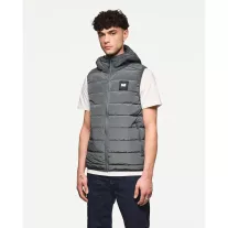 Toronto Hooded Gilet - Cyclone Grey