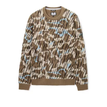 Difranco Camo Jumper - Tobacco Brown
