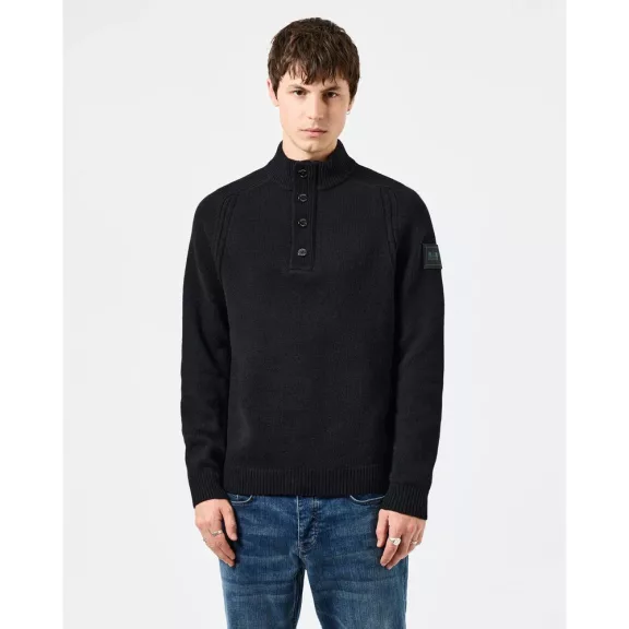 castillos-knitted-wool-quarter-neck-weater-black